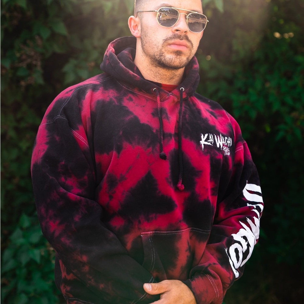 Kai Wachi skullteam tie dye pullover hoodie